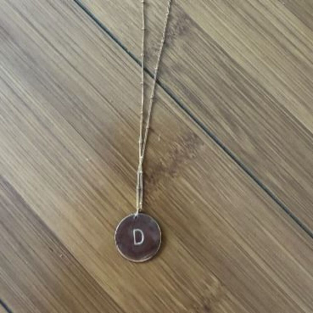 Gold D Initial Necklace